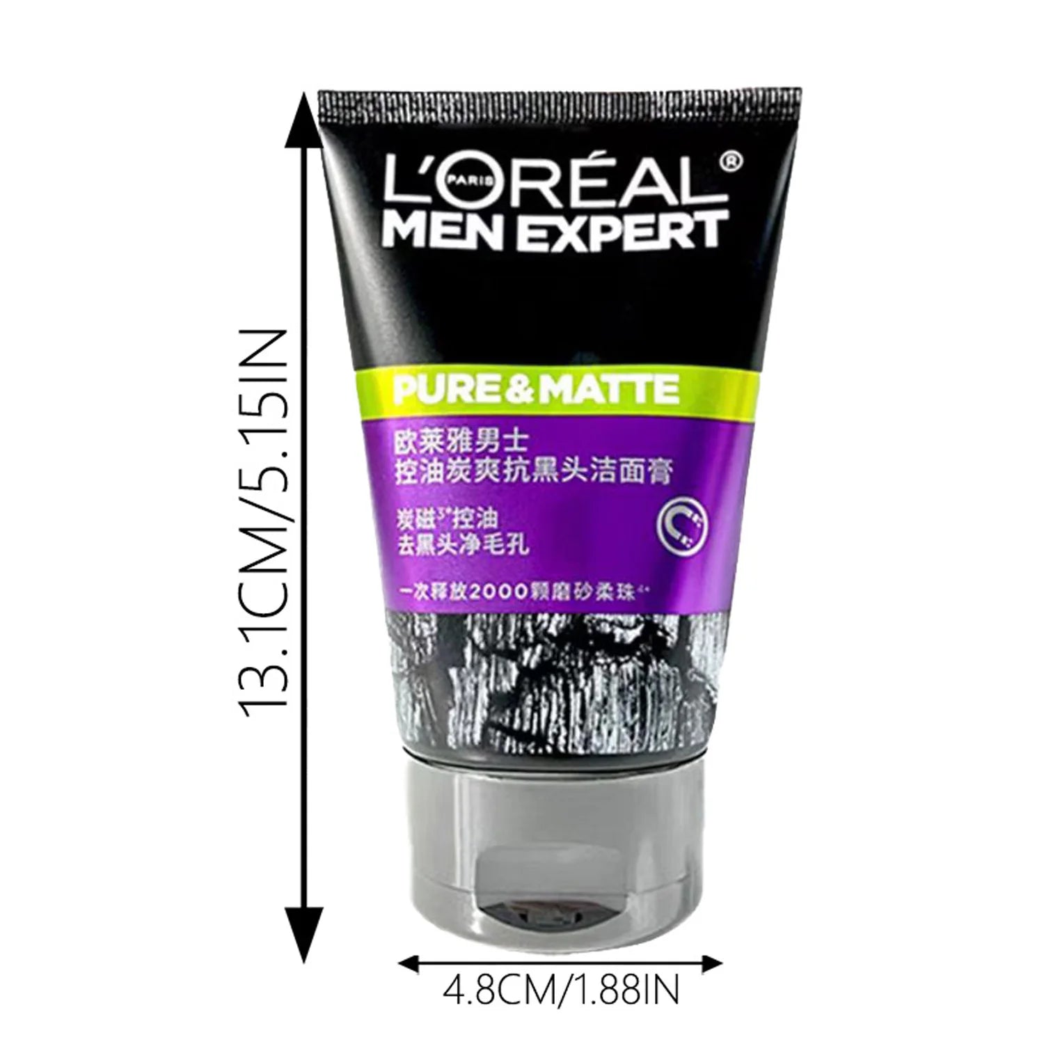 L'Oreal Men's Facial Cleanser for Blackheads and Pore Shrinkage Refreshing Oil Control Cleansing