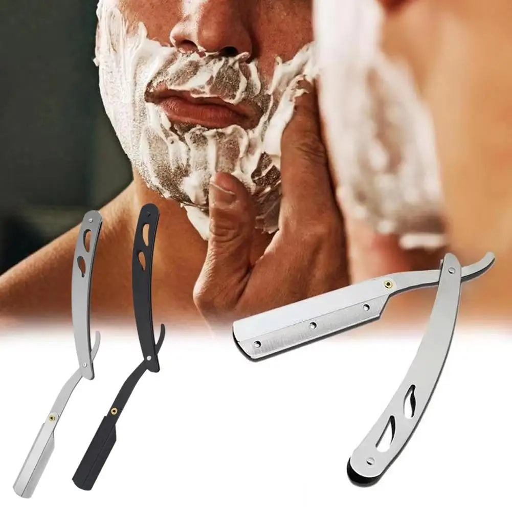 Barbershop Men's Shaver Straight Edge Barber Razor Knives Manual Beard Shaving And Care Replaceable Blades Shavette