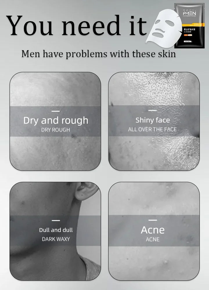 Masque soin homme – Nettoyage profond, pores resserrés & peau maîtrisée