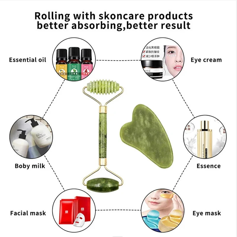 Roller & Gua Sha – Circulation, glow & massage facial efficace