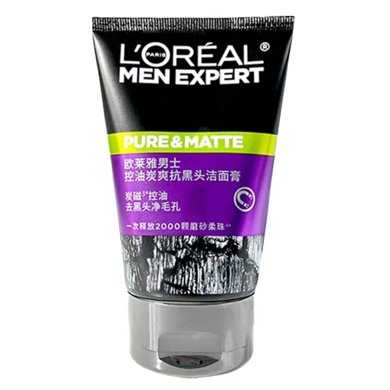 L'Oreal Men's Facial Cleanser for Blackheads and Pore Shrinkage Refreshing Oil Control Cleansing