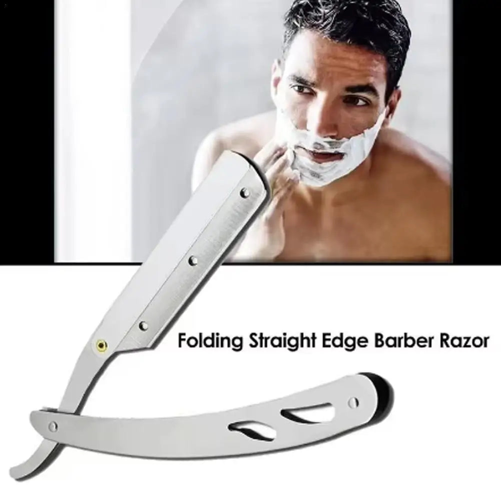 Barbershop Men's Shaver Straight Edge Barber Razor Knives Manual Beard Shaving And Care Replaceable Blades Shavette
