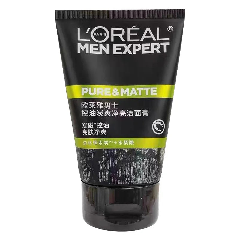 L'Oreal Men's Facial Cleanser for Blackheads and Pore Shrinkage Refreshing Oil Control Cleansing